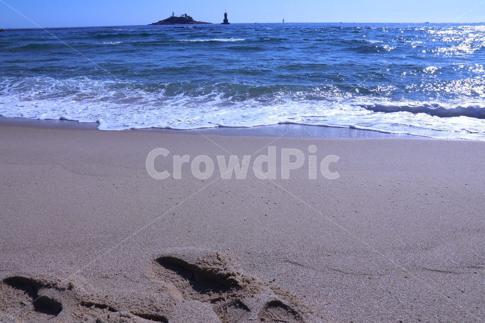 바다,바닷물,파도,모래사장,발자국,흙,해변,바다,beach,sea