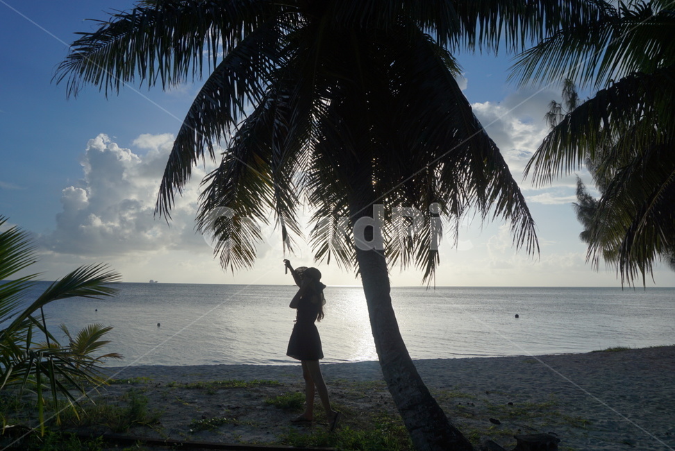 바다,여행,노을,해변,역광,여자,beach,saipan,vacation,여성,사람,lady,trip,사이판,sunset,옆모습,마이크로비치,microbeach,휴가,야자수,해외여행,원피스,휴양지,바닷가,실루엣,저녁,석양,하늘,구름,여름,summer
