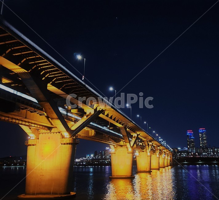 다리,bridge,야경,가로등,한강,야경,밤,풍경,nightscape,night,landscape