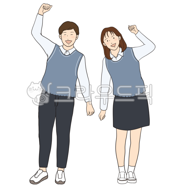 학생, 고등학생, 중학생, 학생일러스트, 청소년, 사진,이미지,일러스트,캘리그라피 - hadream작가
