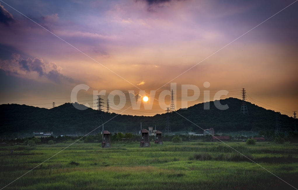 풍경,해질무렵,노을,일몰,sunset,자연,풍경,nature,landscape,한국자연풍경,한국자연경관,korea nature landscape,시골,마을,country,rural,town,outdoors,옥외,field,들,grassland,목초지