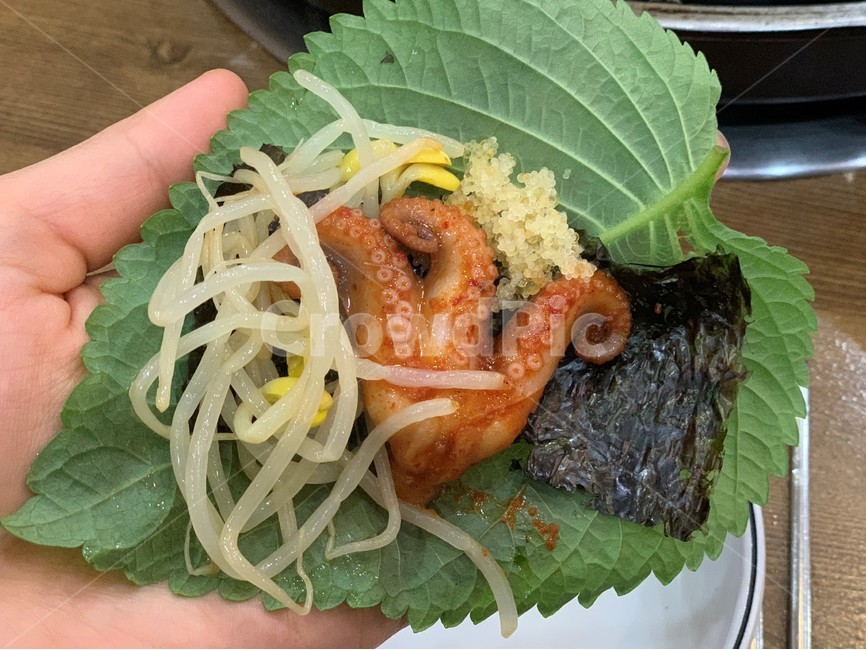 쭈꾸미볶음,요리,한식,볶음,쭈꾸미,쌈,깻잎,콩나물,김,음식,식재료,요리,food,cook,meal,dishes,food reserves