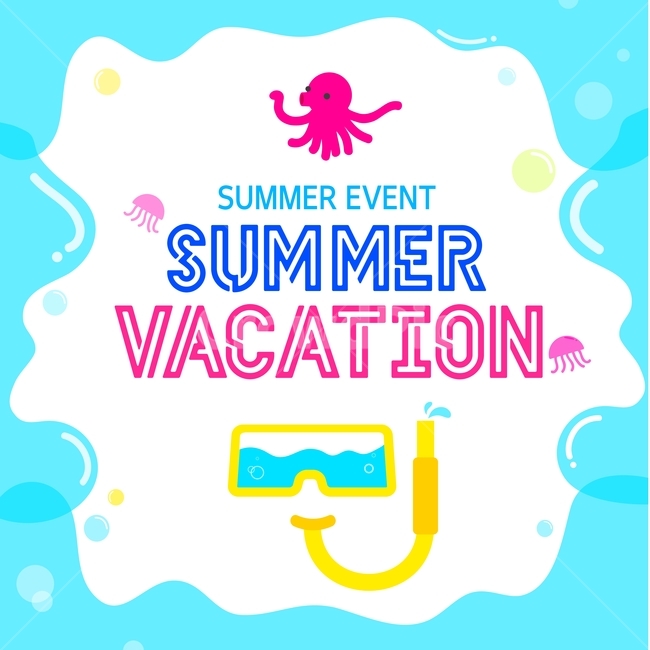 스노쿨링,문어,해파리,바다,여름,이벤트,팝업,플랫디자인,일러스트,여름,계절,summer,season,그래픽,일러스트레이션,graphic,illustration