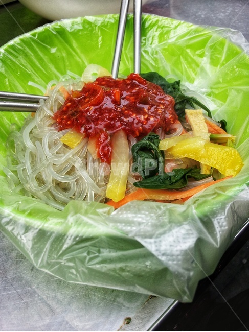 비빔당면,부산음식,길거리음식,면,음식