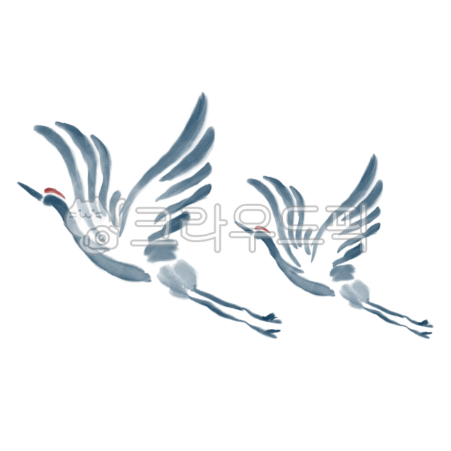 한국전통문양, 학, 한국화, 한국민화, 전통, 사진,이미지,일러스트,캘리그라피 - yebin050326작가