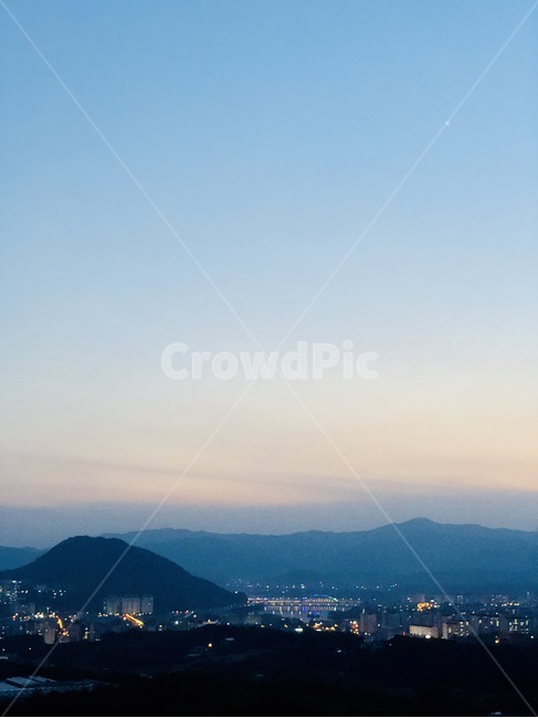춘천,저녁,야경,노을,하늘,파란색,야경,밤,풍경,nightscape,night,landscape,도시,city,한국도시풍경,한국도시경관,korea cityscape,nature,자연,경치,outdoors,옥외,scenery