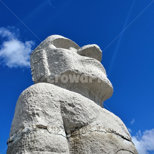 모아이,moai,모아이석상,석상,statue,푸른하늘,돌