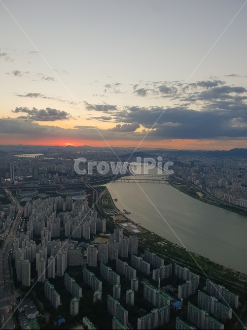 한강,노을,하늘,전망,대교,한국도시풍경,한국도시경관,korea cityscape,landscape,경치,nature,자연,outdoors,옥외,scenery,풍경,aerial view,조감도