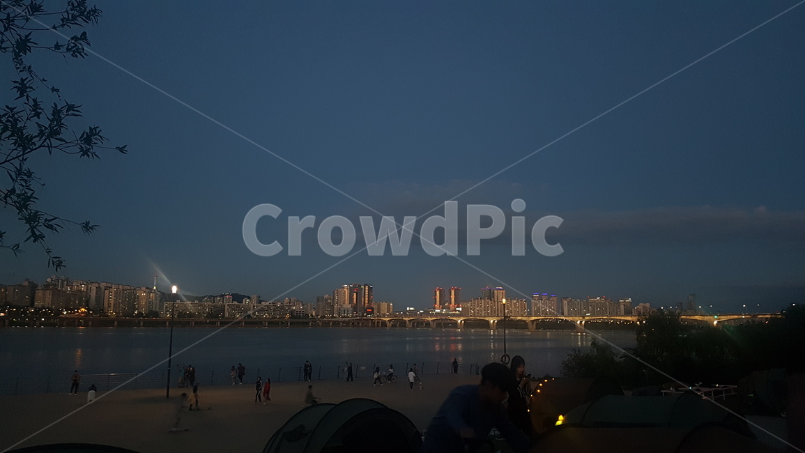야경,저녁,한강,조명,어스름,어스름함,회색,고독,우울,로맨틱,색감,blue,gray,seoul,river,tree