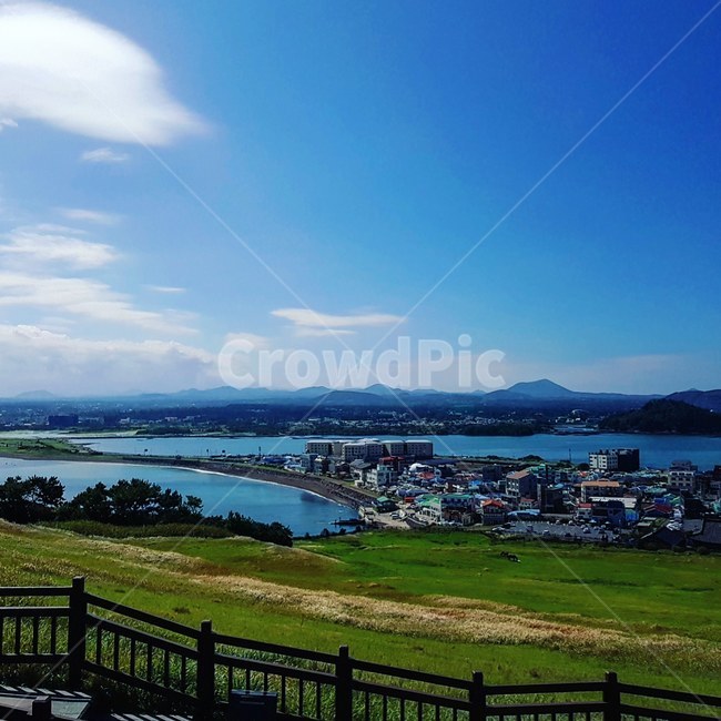 자연,마을,바다,풍경,구름,자연,풍경,nature,landscape,railing,난간