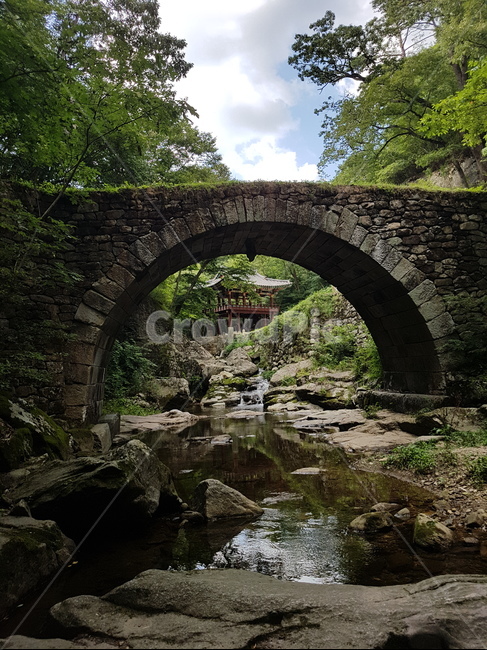bridge,water,물,building,다리,계곡,절,자연,풍경,nature,landscape,outdoors,옥외,건물
