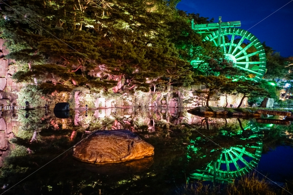 물레방아,경북,경주,보문,보문호수,야경,여름,여행,조명,힐링,자연,풍경,nature,landscape,야경,밤,nightscape,night,amusement park,놀이 공원