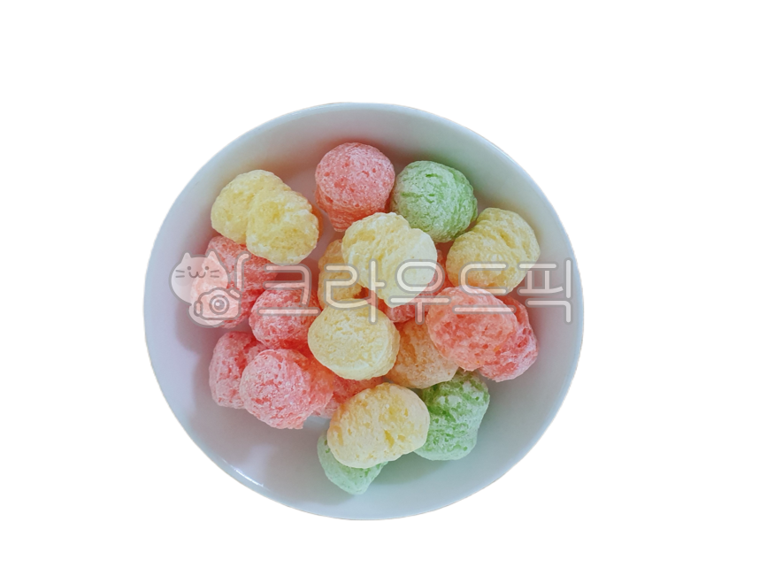 컬러볼,뻥튀기,뻥과자,과자,음식,food,sweets,plate,그릇,bowl