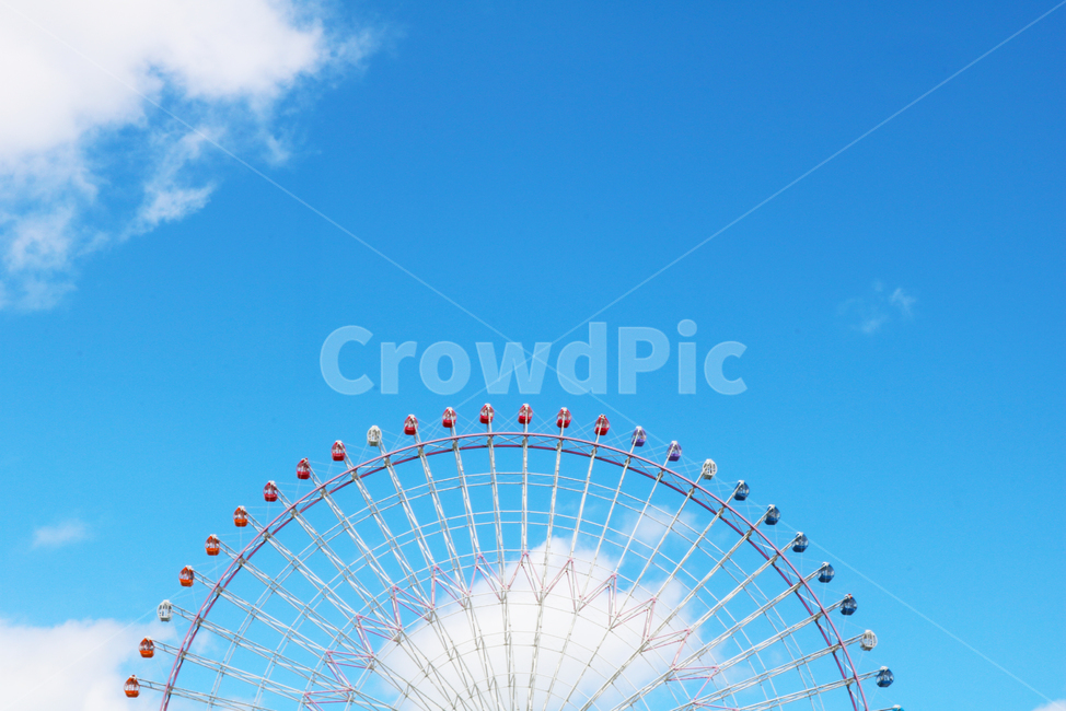 하늘,파랑,구름,관람차,감성,놀이공원,놀이동산,놀이터,amusement park,playground