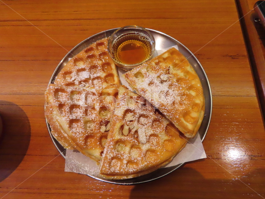 와플,디저트,음식,베이커리,빵