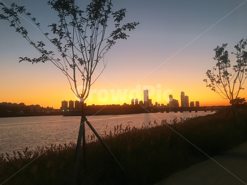일몰,sunset,한강,황혼,하늘