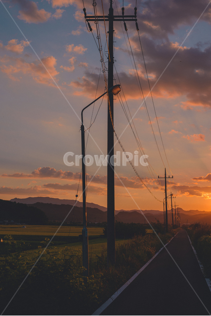 노을,길,저녁,전신주,석양,sunset,road,시골,evening,eveningglow,구름,cloud,황혼,twilight,자연,풍경,nature,landscape,시골,마을,country,rural,town,감성,sensible,feeling,색깔,색상,색채,색감,color sense,color sensitivity,feeling of color