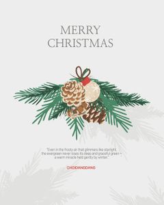 크리스마스-겨울-겨울나무-솔방울-소나무