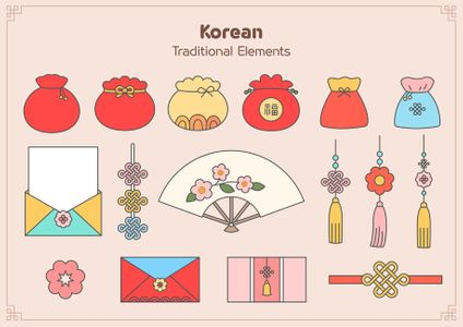 벡터-일러스트-명절-전통-한국