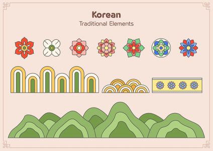 벡터-일러스트-명절-전통-한국