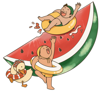 수박-여름-여름방학-물놀이-과일