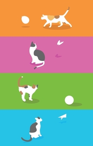 심플 고양이 일러스트 배경화면 – transportkuu.com