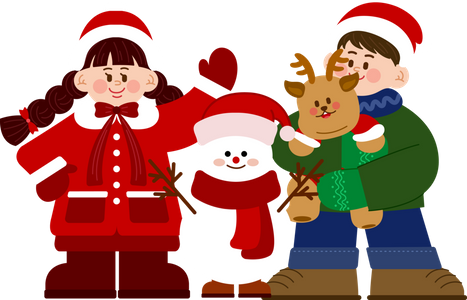 크리스마스-어린이-인사-눈사람-루돌프