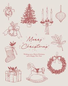 크리스마스-크리스마스카드-크리스마스오너먼트-장식-펜화