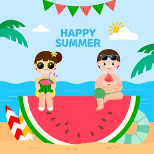 여름일러스트-여름이미지-바다이미지-바다일러스트-여름