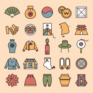 한국전통-한국전통아이콘-전통-대한민국-문화