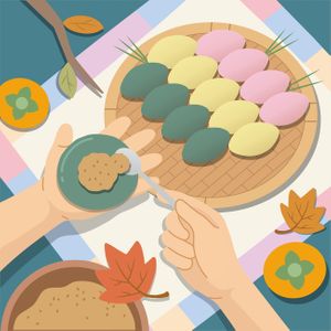 아시아-가을-배경-식사-카드